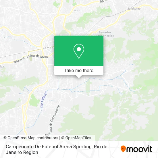 Campeonato De Futebol Arena Sporting map