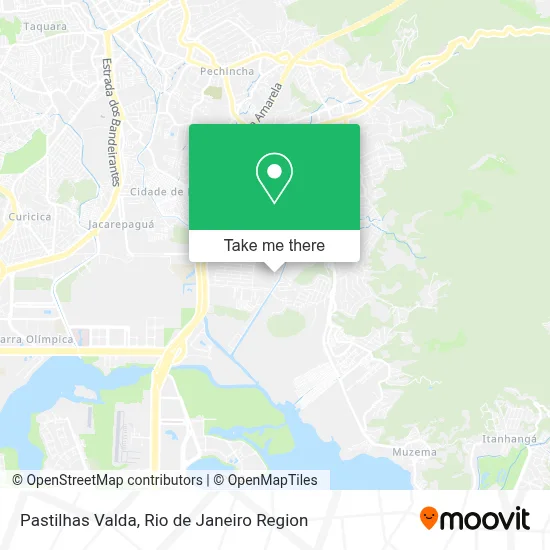 Pastilhas Valda map