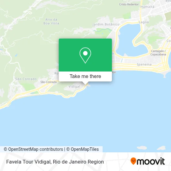 Favela Tour Vidigal map