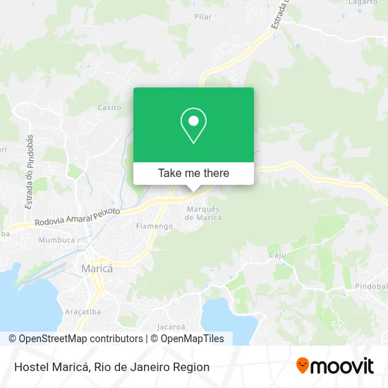 Hostel Maricá map