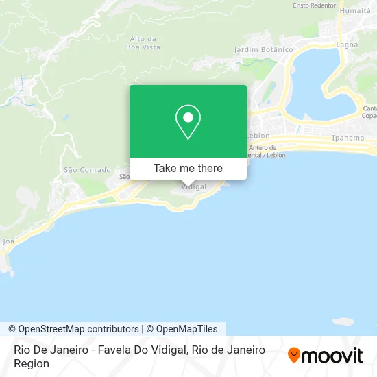 Rio De Janeiro - Favela Do Vidigal map