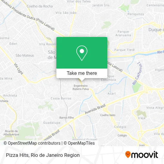 Pizza Hits map