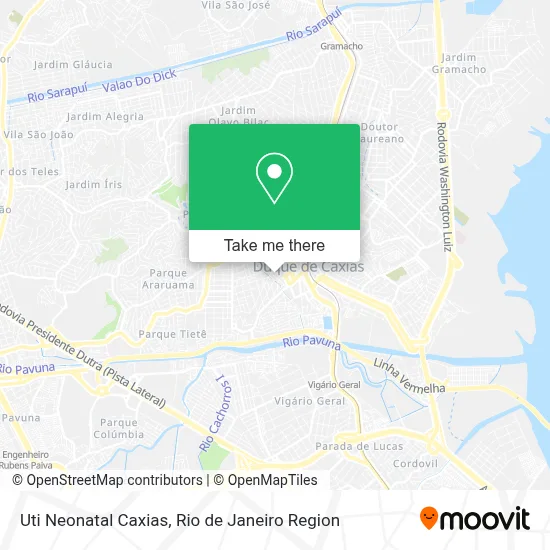 Uti Neonatal Caxias map