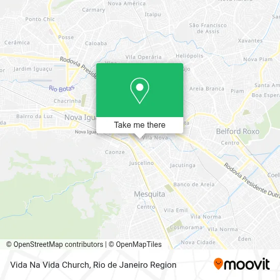 Vida Na Vida Church map