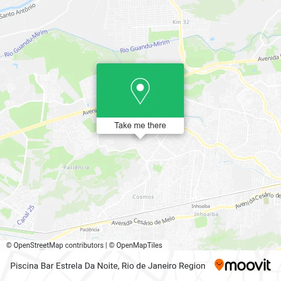Piscina Bar Estrela Da Noite map
