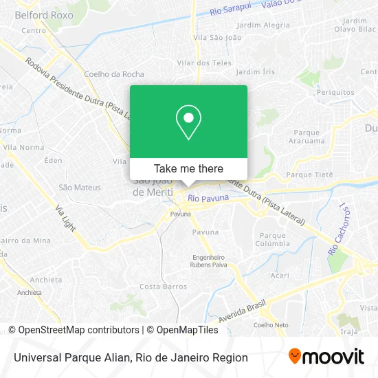 Universal Parque Alian map