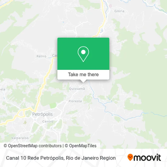 Canal 10 Rede Petrópolis map