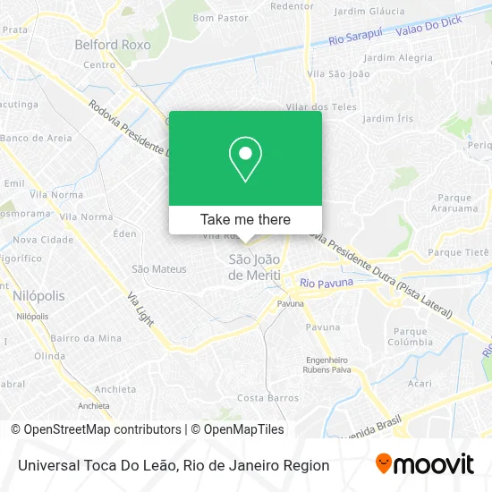 Universal Toca Do Leão map
