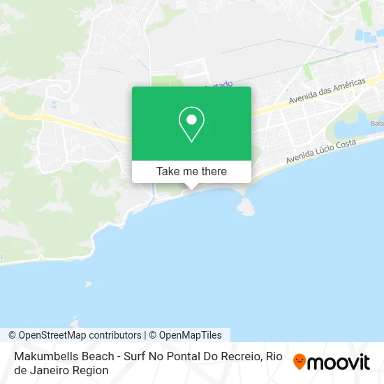 Makumbells Beach - Surf No Pontal Do Recreio map