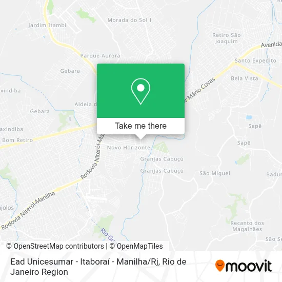 Ead Unicesumar - Itaboraí - Manilha / Rj map
