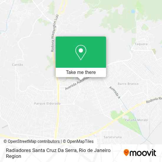 Radiadores Santa Cruz Da Serra map