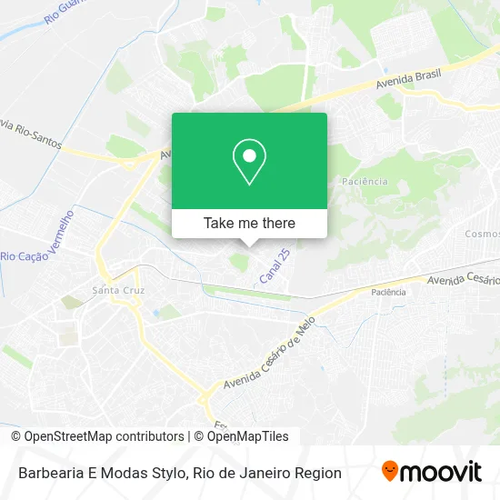 Barbearia E Modas Stylo map