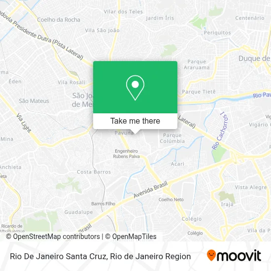 Rio De Janeiro Santa Cruz map
