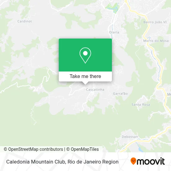 Caledonia Mountain Club map
