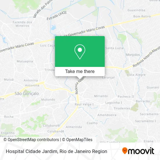 Hospital Cidade Jardim map