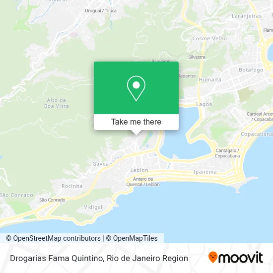 Drogarias Fama Quintino map