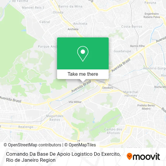 Comando Da Base De Apoio Logistico Do Exercito map