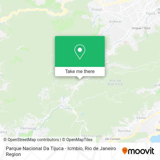 Parque Nacional Da Tijuca - Icmbio map