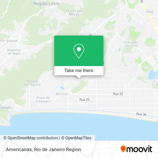 Americanas map