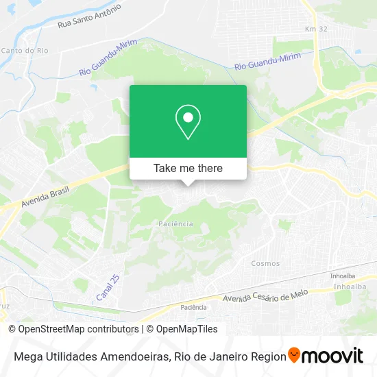 Mega Utilidades Amendoeiras map
