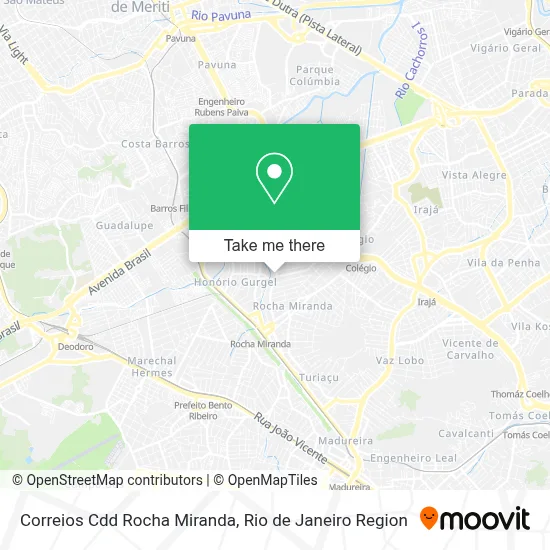 Correios Cdd Rocha Miranda map