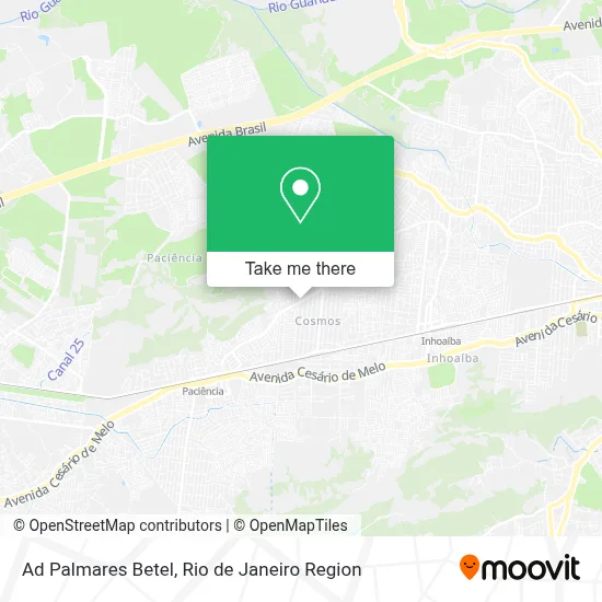Ad Palmares Betel map