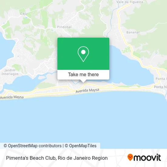 Pimenta's Beach Club map