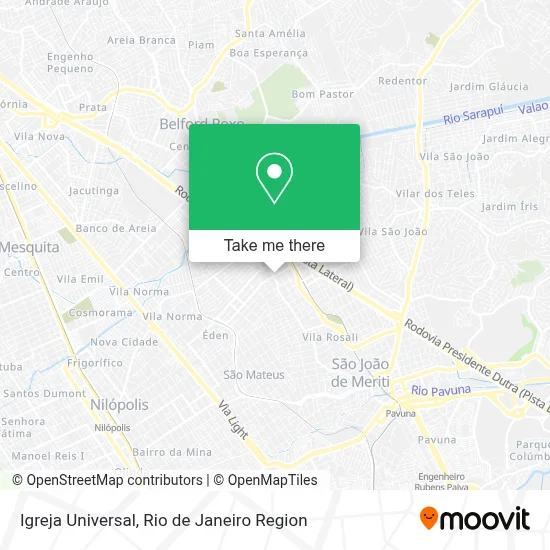 Igreja Universal map
