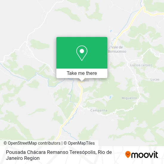 Pousada Chácara Remanso Teresópolis map