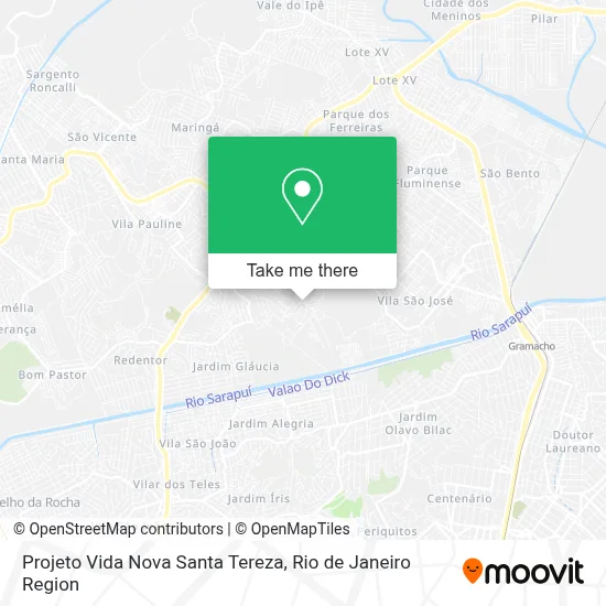 Projeto Vida Nova Santa Tereza map