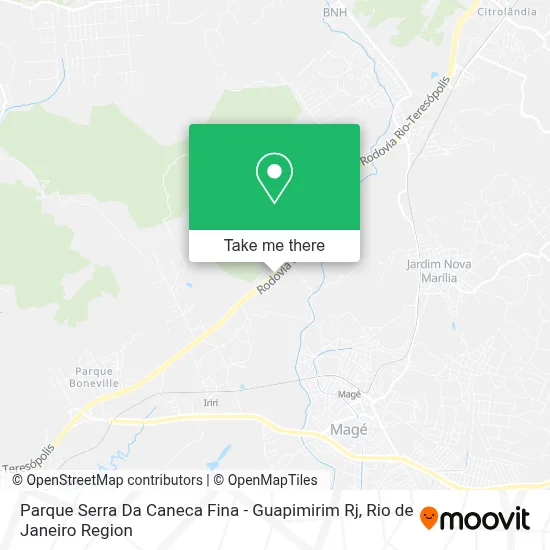 Parque Serra Da Caneca Fina - Guapimirim Rj map