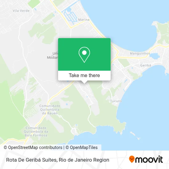 Rota De Geribá Suítes map
