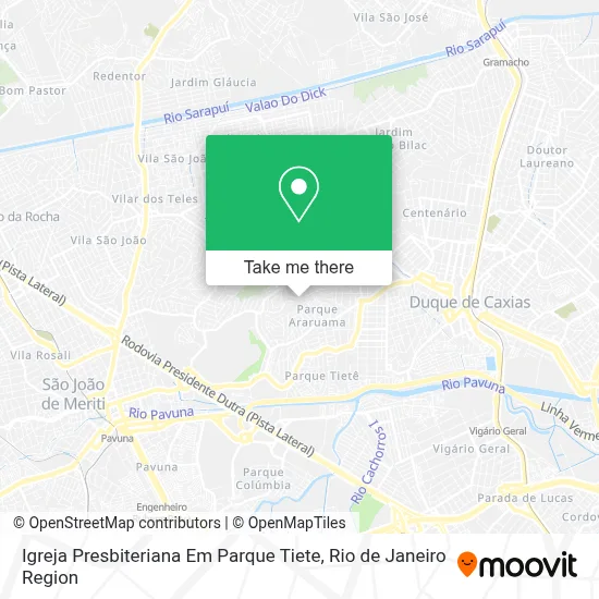 Igreja Presbiteriana Em Parque Tiete map