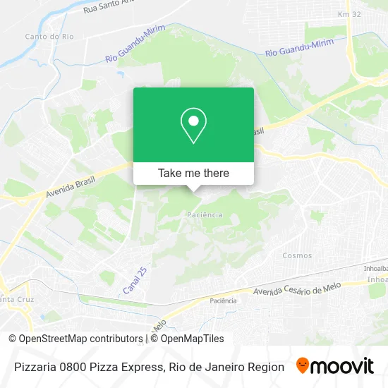 Pizzaria 0800 Pizza Express map