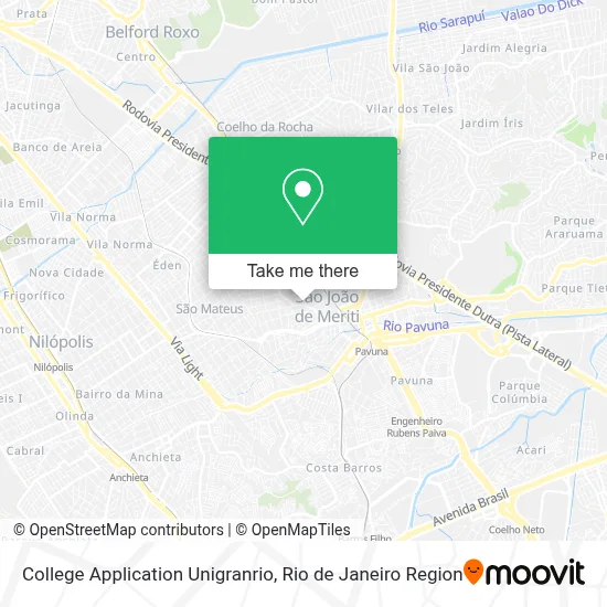 College Application Unigranrio map