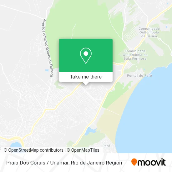 Praia Dos Corais / Unamar map