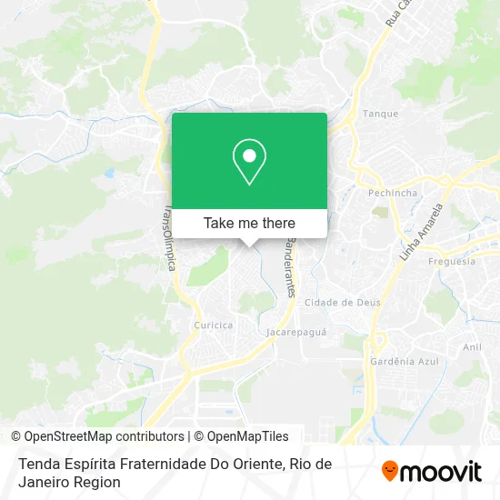 Tenda Espírita Fraternidade Do Oriente map
