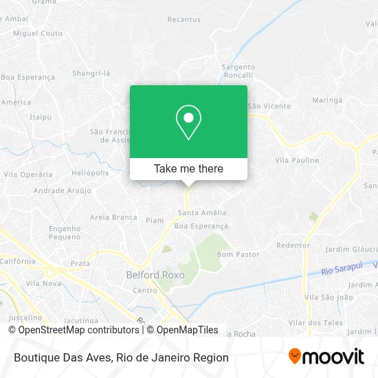 Boutique Das Aves map