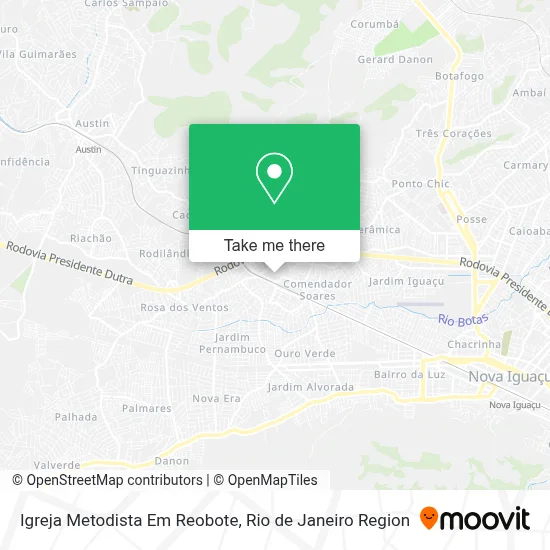 Igreja Metodista Em Reobote map