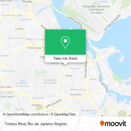 Toldos Rios map