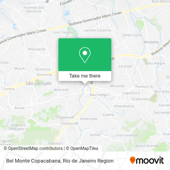 Bel Monte Copacabana map