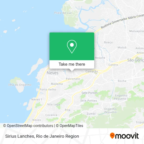 Sirius Lanches map