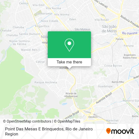 Point Das Mesas E Brinquedos map