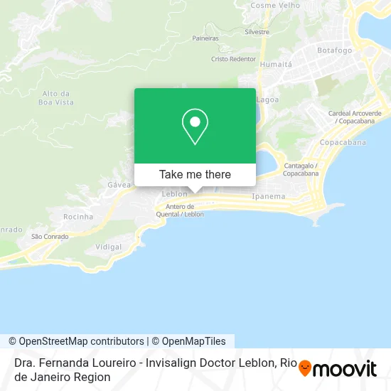 Dra. Fernanda Loureiro - Invisalign Doctor Leblon map