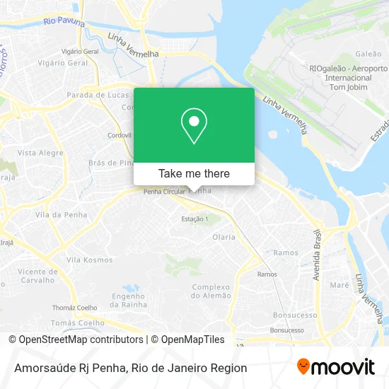Amorsaúde Rj Penha map
