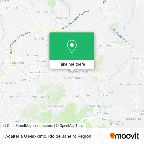 Açaiteria O Maxximo map