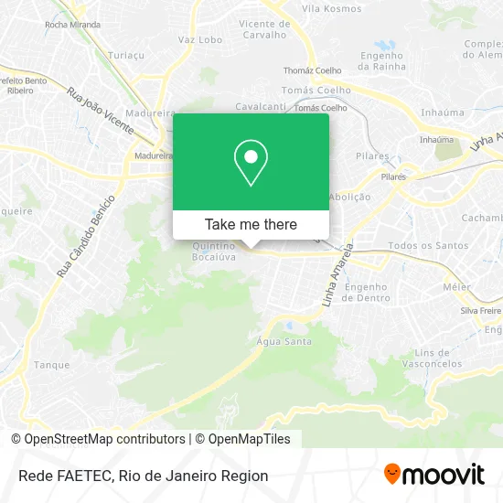 Rede FAETEC map