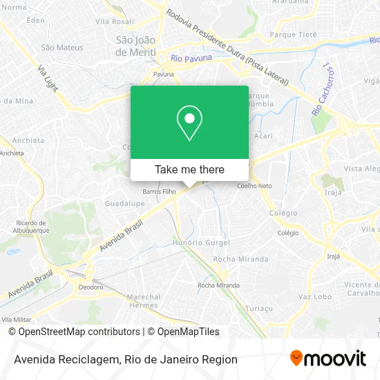 Avenida Reciclagem map
