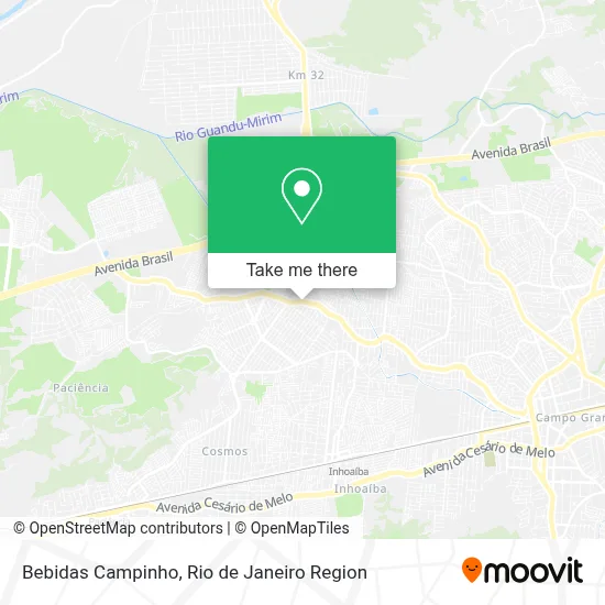 Bebidas Campinho map