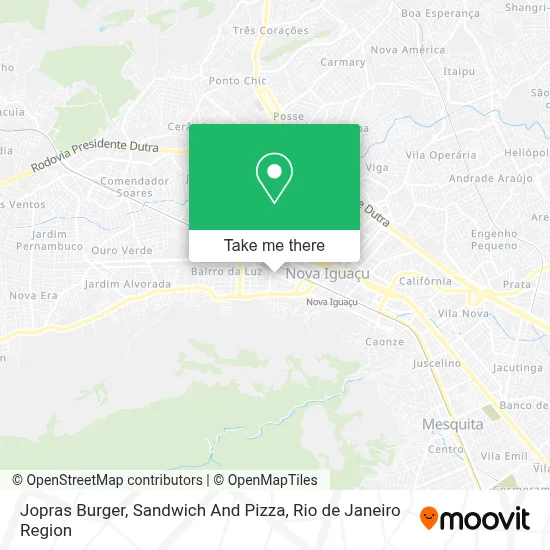 Jopras Burger, Sandwich And Pizza map